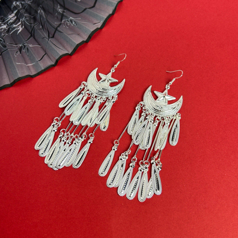 Ethnic Style Peacock Retro Ear Hook Earrings