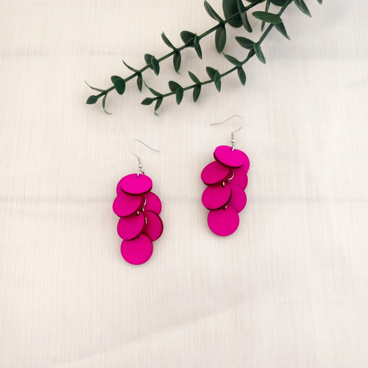 Grape Cluster Fashion Personality Wood Piece Ear Hook