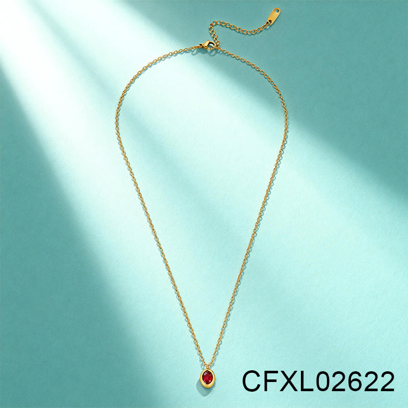 Women's Light Luxury High-grade Titanium Steel Simple Geometric Necklace