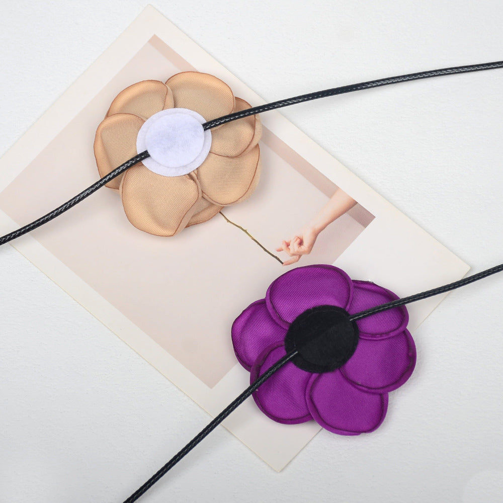 Camellia Rose Flower Sweet Three-dimensional Waist Necklaces