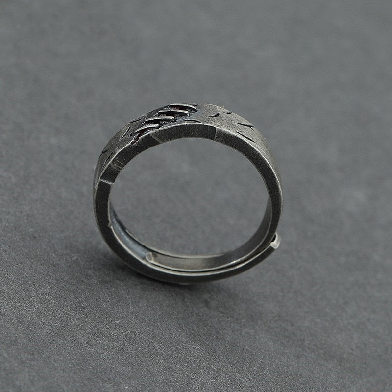 Song Scar Vintage Couple Sier Plated Rings