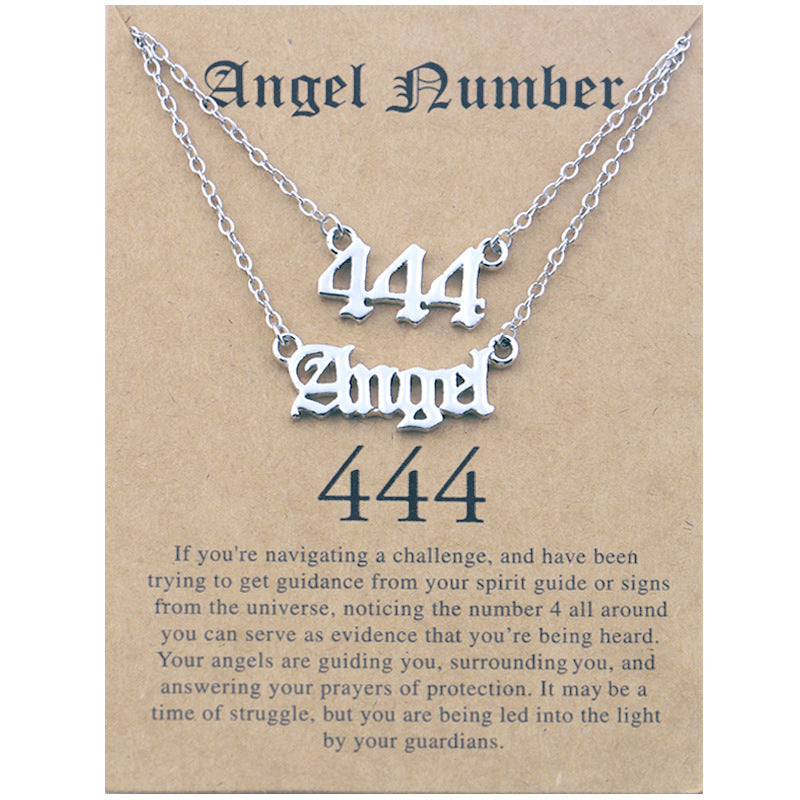 Angel Lucky Number Suit Clavicle Chain Necklaces