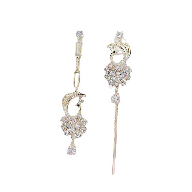 Women's Ear Opal Korean Style Asymmetric Eardrops Earrings