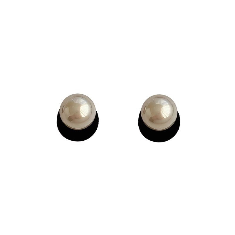 Women's Contrast Color Flocking Pearl For Niche High Earrings