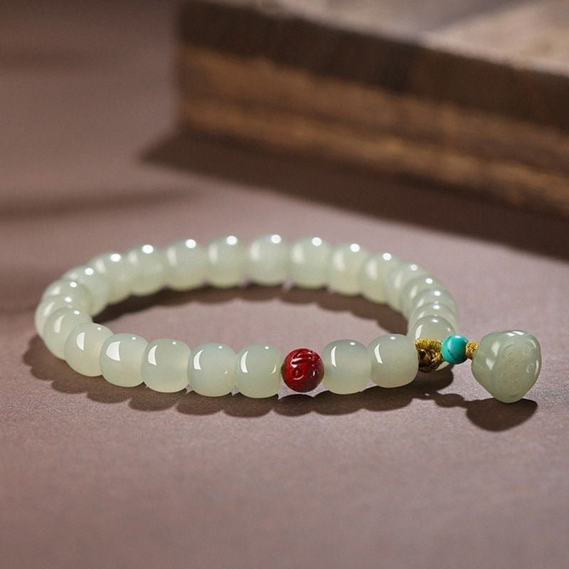 Imitation Jade Summer Lotus Seedpod Hand For Girlfriend Bracelet