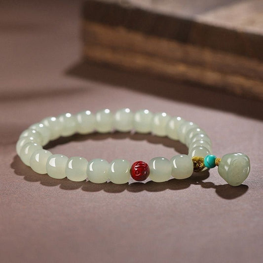 Imitation Jade Summer Lotus Seedpod Hand For Girlfriend Bracelet