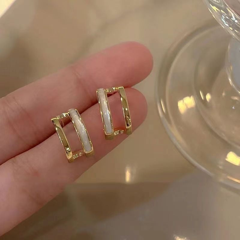 Women's Sier Needle Shaped Niche Design Unique Cold Wind Rings