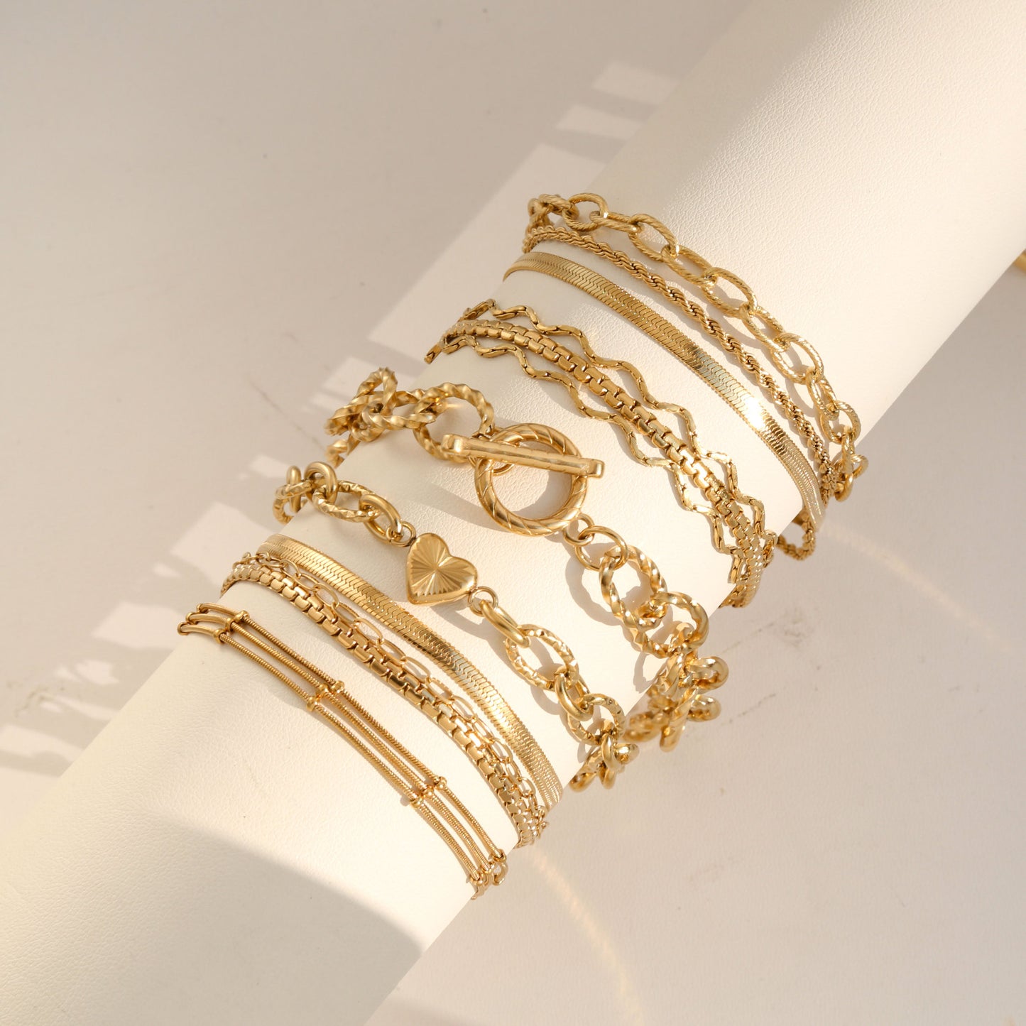 Fashion Personalized Stainless Steel Chain Button Bracelets