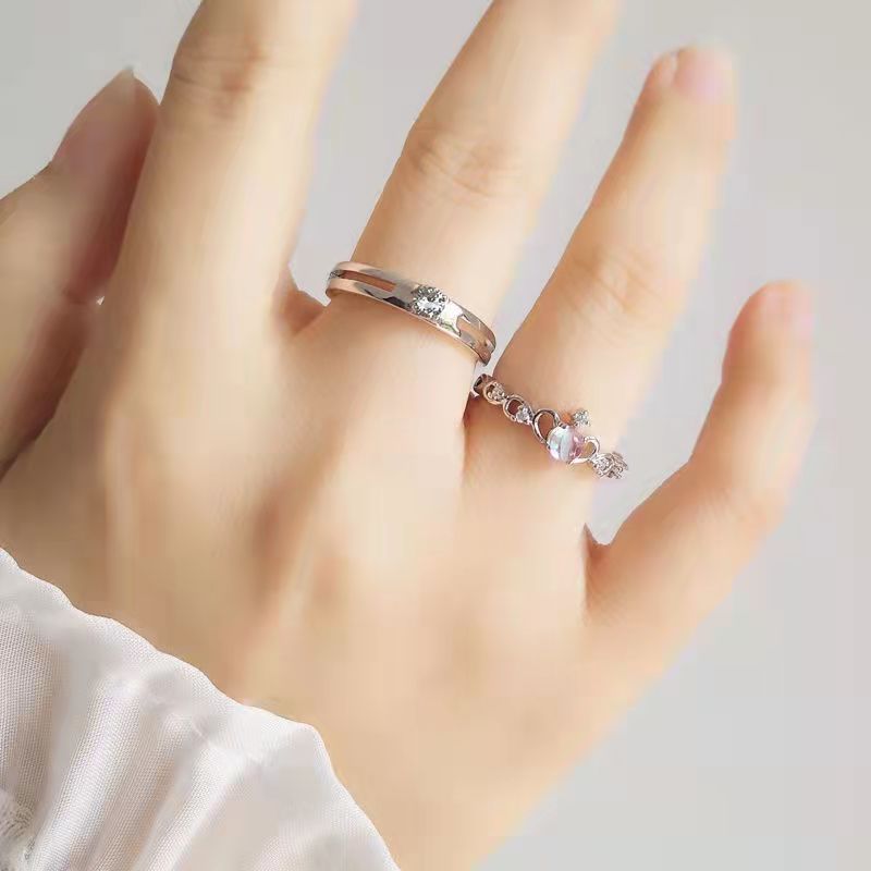 Women's & Men's Niche Couple Crown Lovers Trendy High Sense Ring