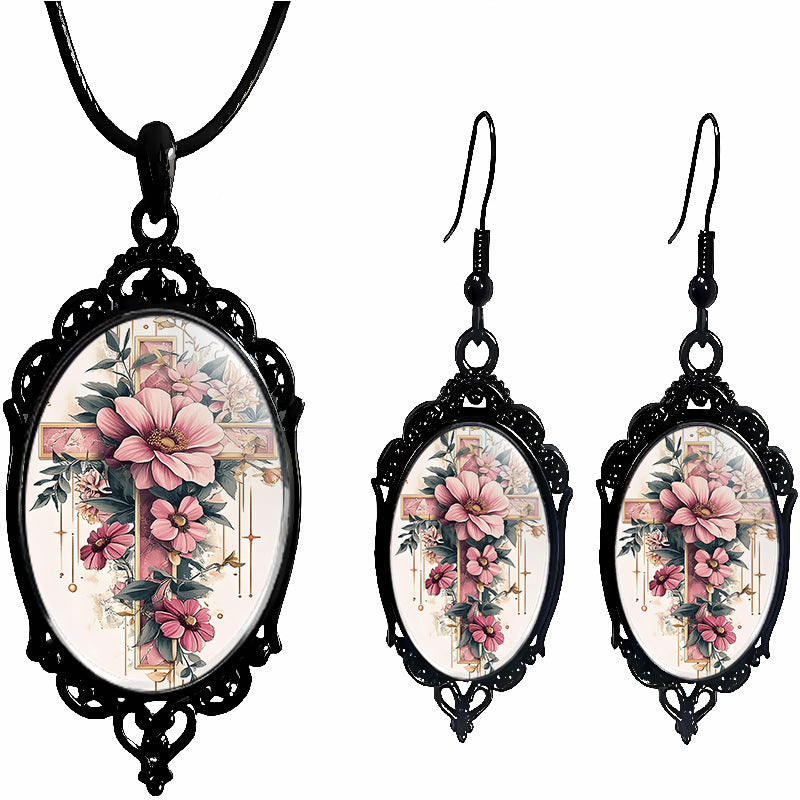 Fashion Elegant Glass Suite Romantic Gift Jewelry Set