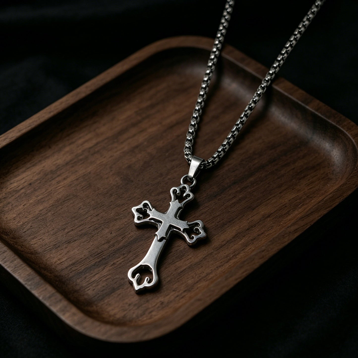 Men's Cross Versatile Personality Hip Hop Tide Necklace