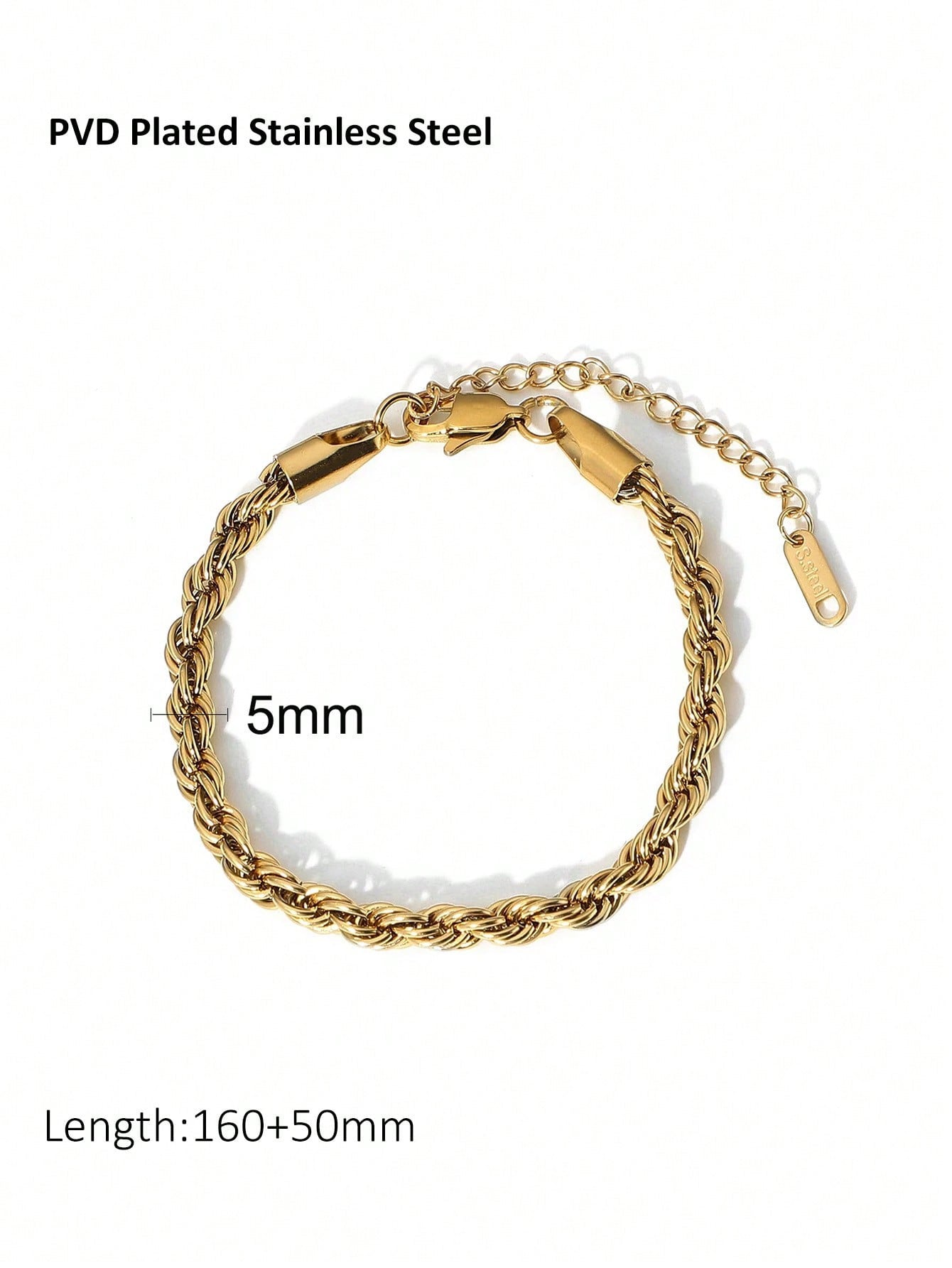 Chain Metal Rough Titanium Steel Female Clavicle Woven Snake Bones Bracelet