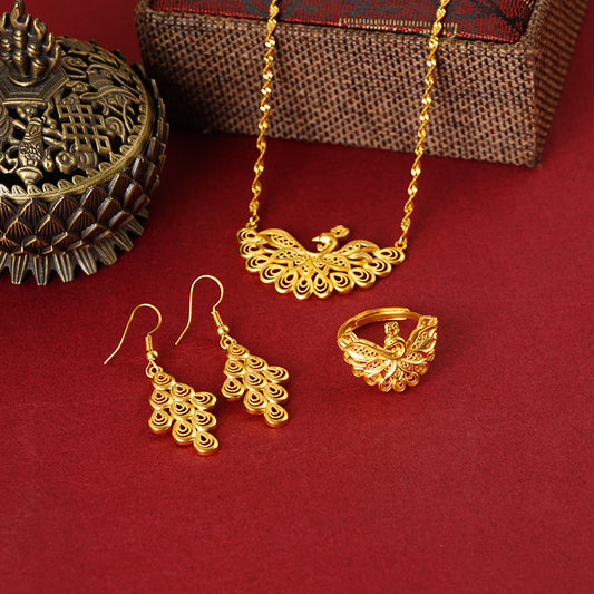 Women's Phoenix Peacock Hollow Elegance Retro Necklace