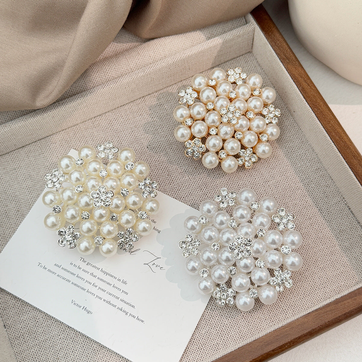 Pearl Large Brooch Pin Collar Sunflower Brooches