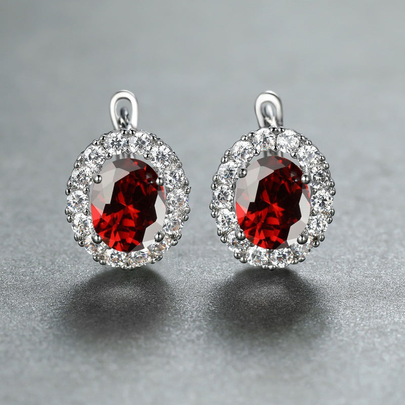 Women's White Diamond For Small Personality Simple Stud Earrings