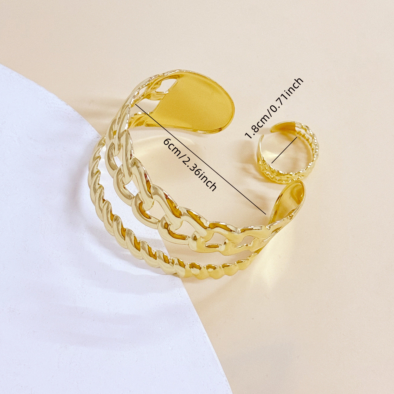 Twist Chain Hollow Out Minority Simple Double Layer Jewelry Set