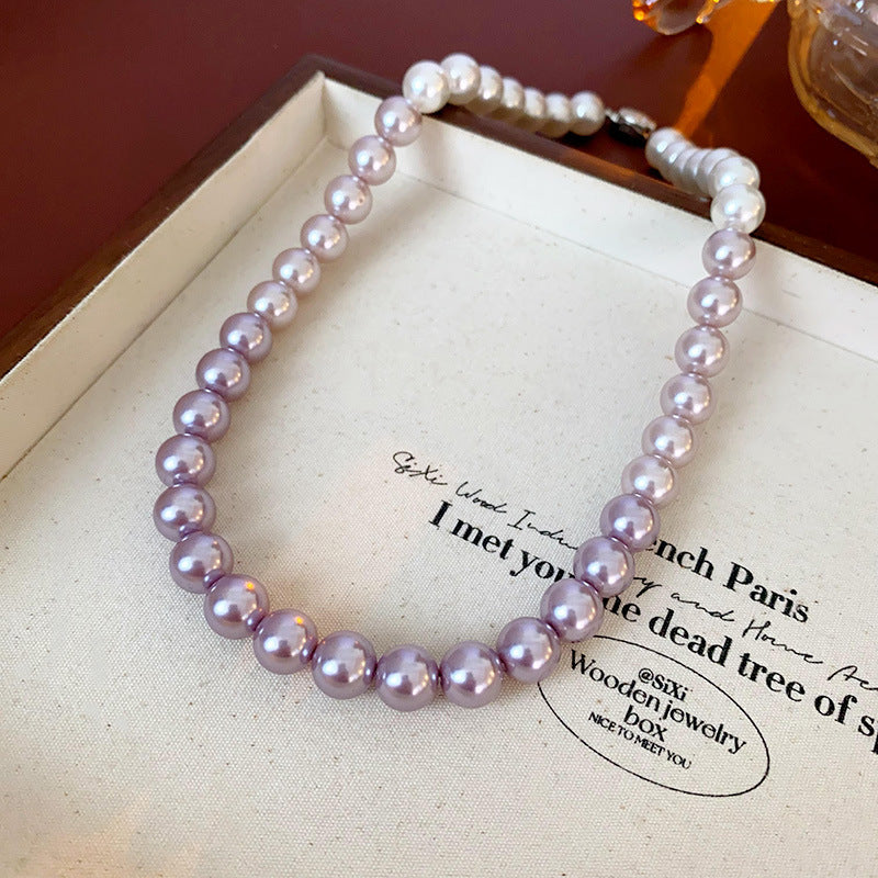 Pearl Twin Clavicle Chain Light Luxury Necklaces