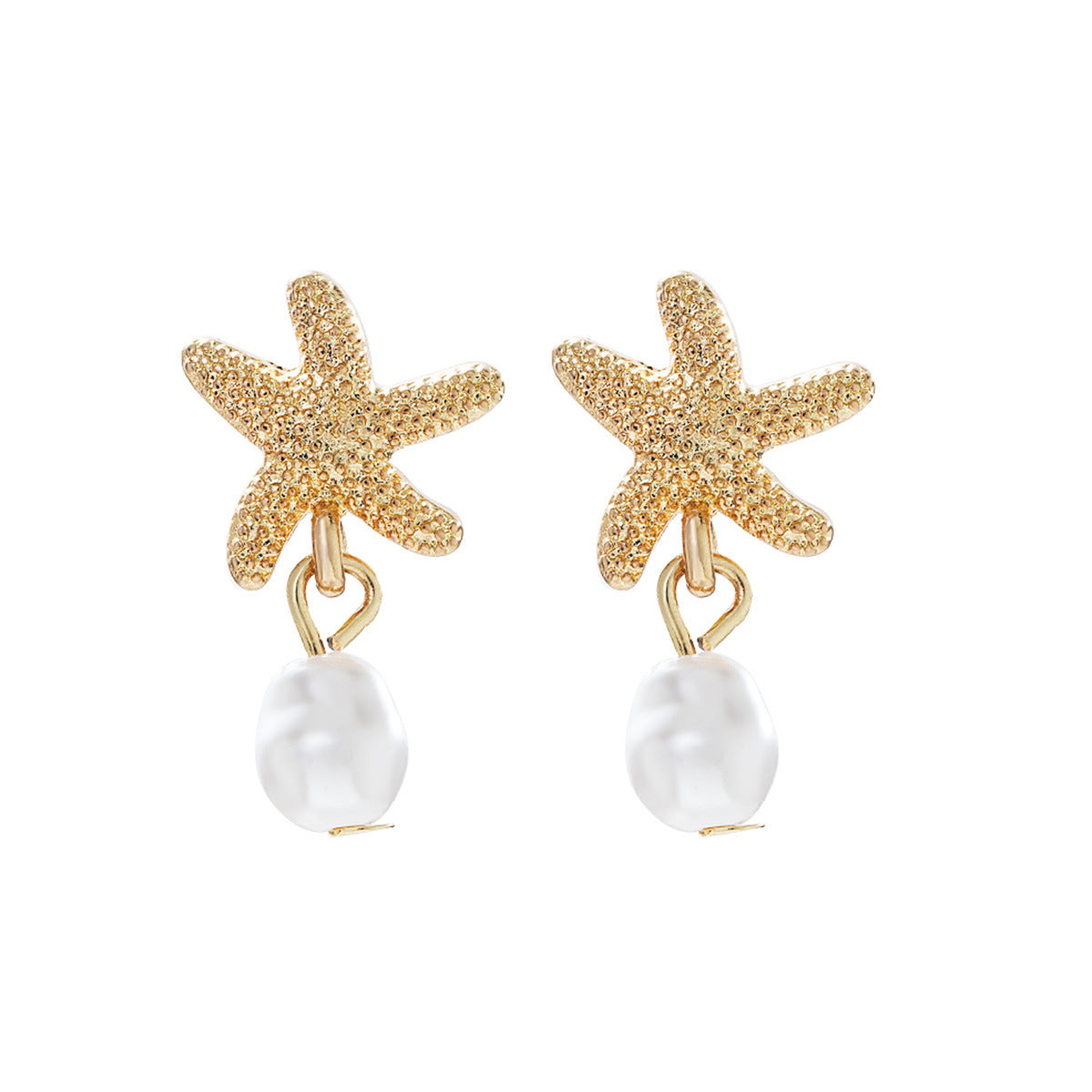 Women's Beach Vacation Style Alloy Starfish Shaped Stud Earrings