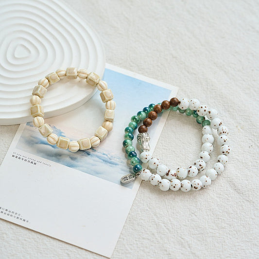 Color Artistic Ancient Style Bead String Bracelets