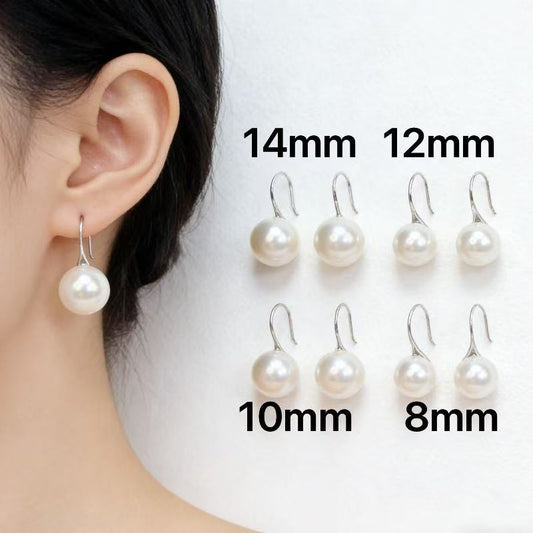 Women's Sterling Sier High Heels Pearl Temperamental Ear Hook