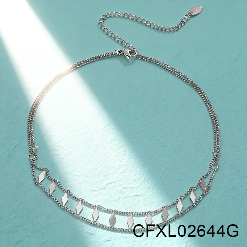Women's Light Luxury High-grade Titanium Steel Simple Geometric Necklace