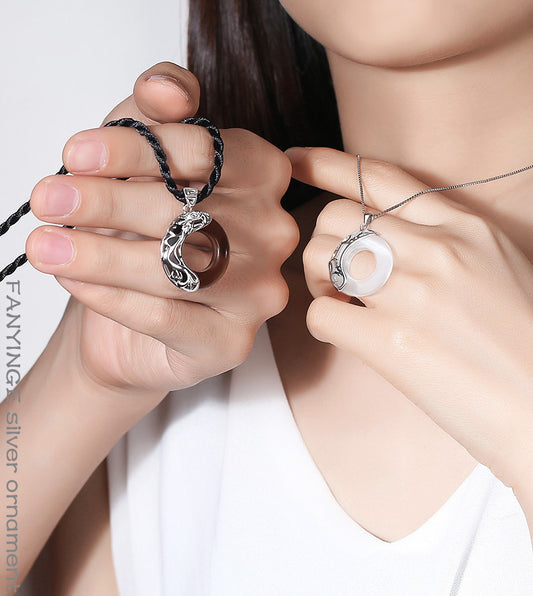 Women's Sier For Vintage Antique Sun Moon Star Fashion Necklaces