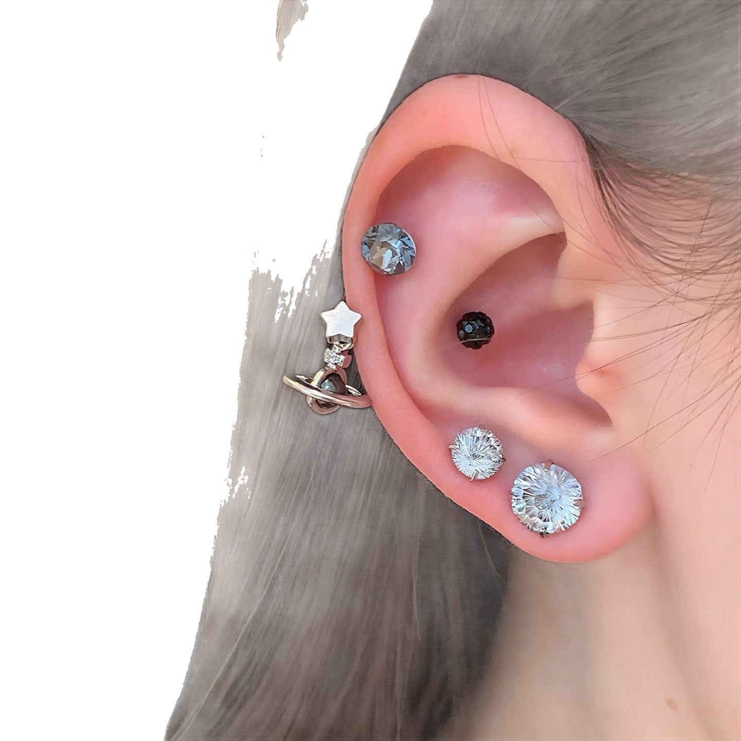 Titanium Alloy Ear Bone Small Versatile Steel Medical Stud Earrings