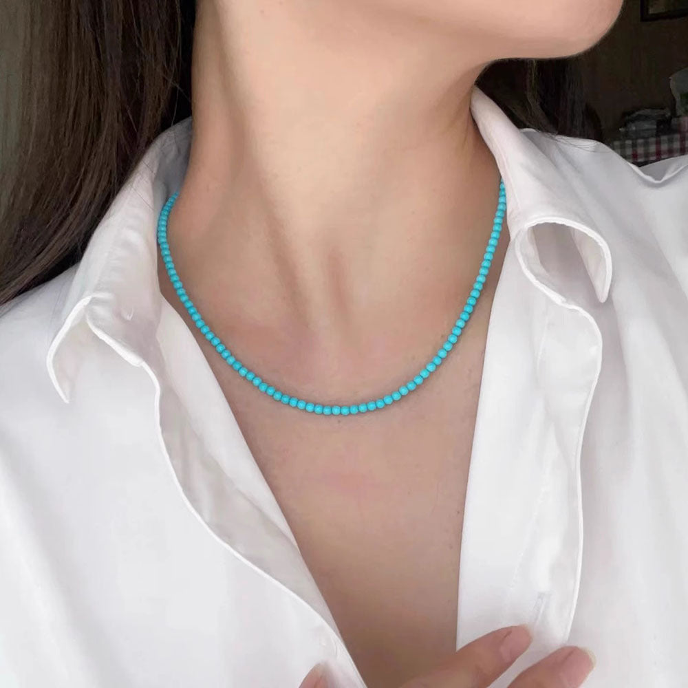 Women's Artistic Turquoise Beaded High-grade Light Luxury Necklaces