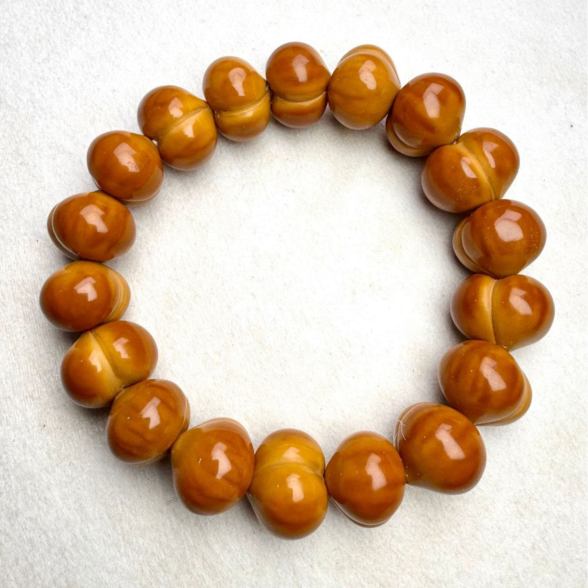 Women's & Men's Monkey Head Walnut Love Fart Peach Flaw With Leakage Natural Bracelet