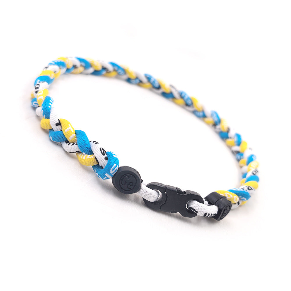 Tornado Titanium Three Braid Rope Neckband Necklaces