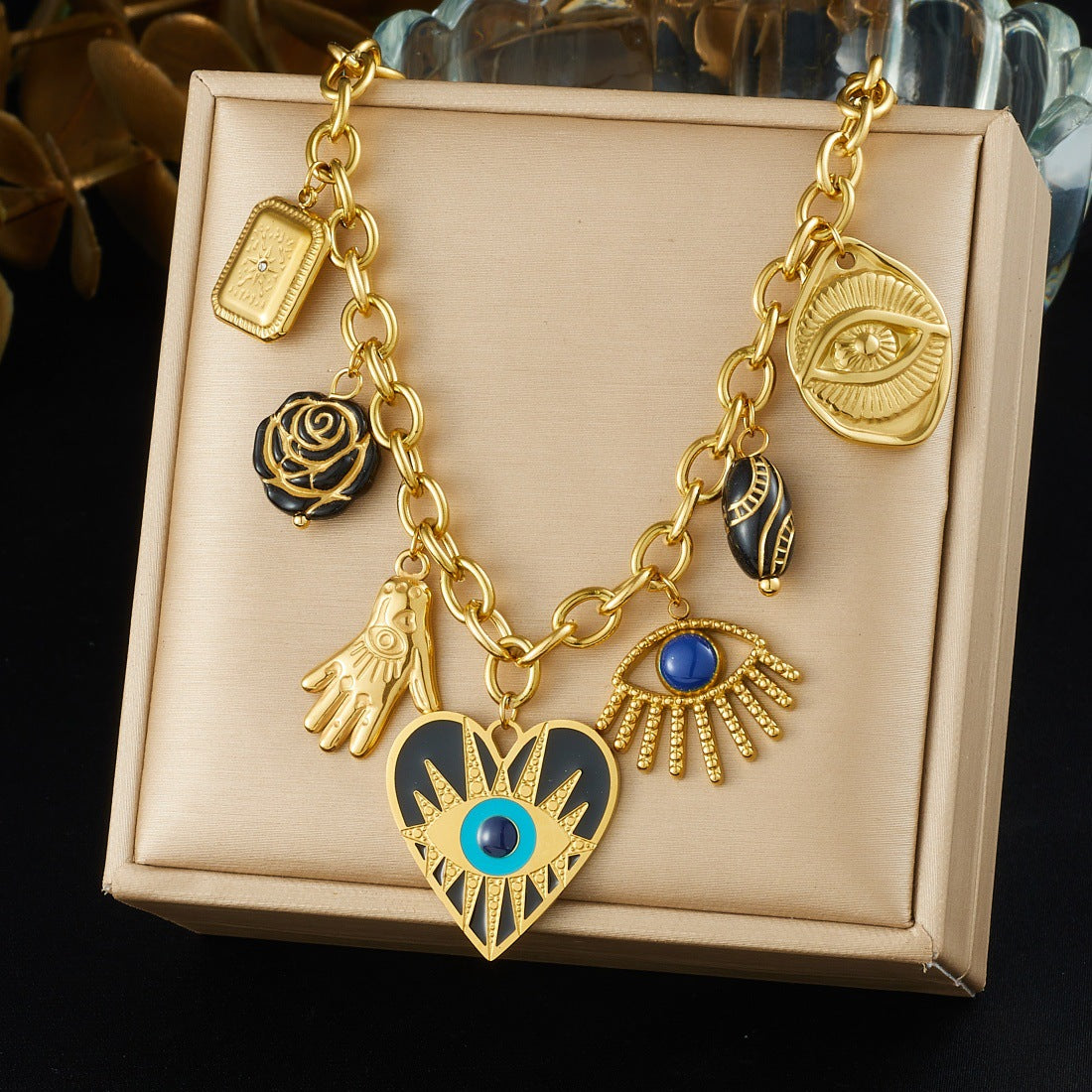 Women's Retro High-grade Personalized Dripping Gold-plated Necklace