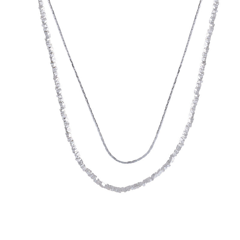 Women's Cold Style Broken Sier High-grade Simple Twin Necklaces