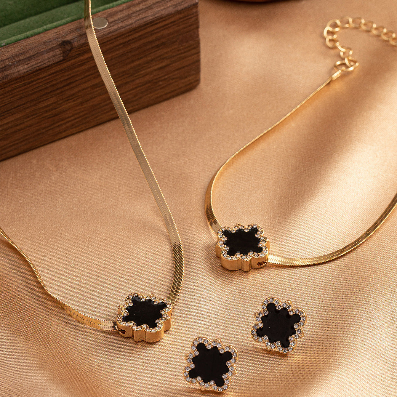 Drip Glazed Square Retro Simple Luxury Stylish Elegant Ear Jewelry Set