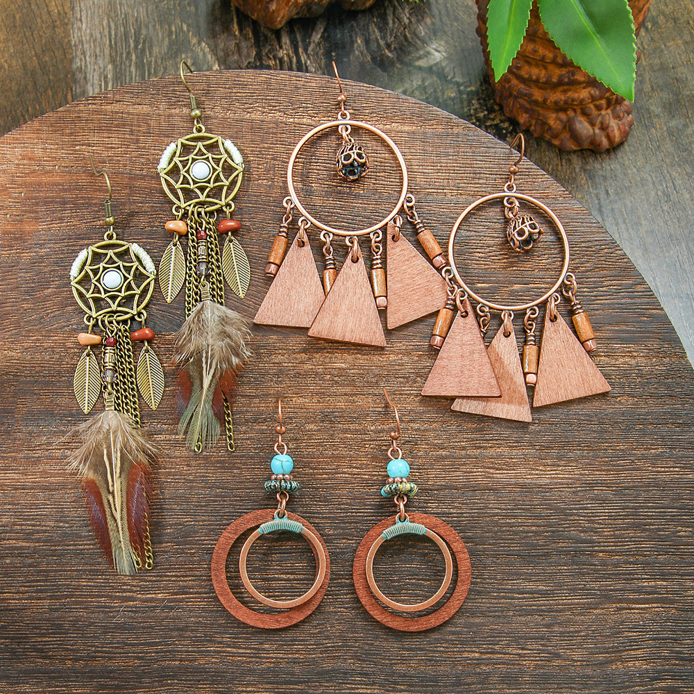 Attractive Antique Bohemian Ethnic Style Handmade Earrings