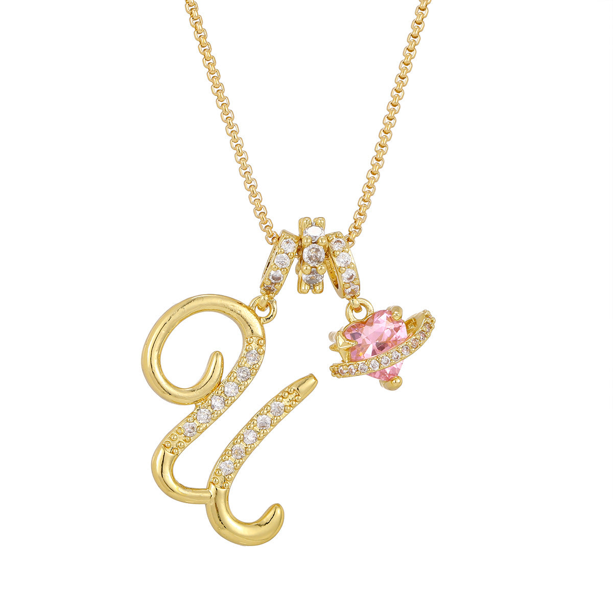 Dopamine English Letter Light Luxury Minority High Pendants