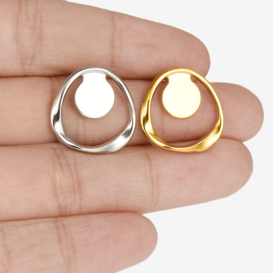 Steel Irregular Ear Exaggerated Female Minority Simple Hip Earrings