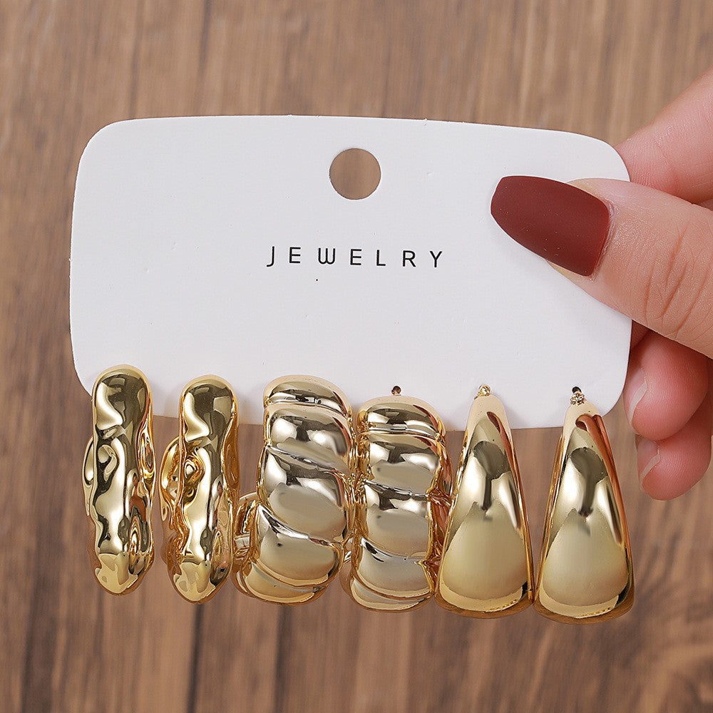 Women's Gold Resin Personalized Simple Ear High-grade Earrings