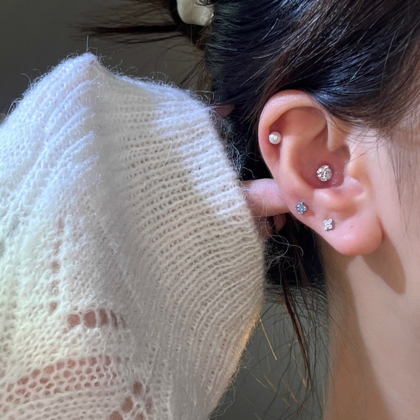 Design Cross Ear Bone Korean Style Versatile Earrings