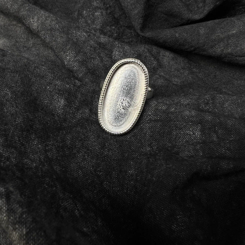 Distressed Ethnic Style Handmade Old Sier Miao Ring