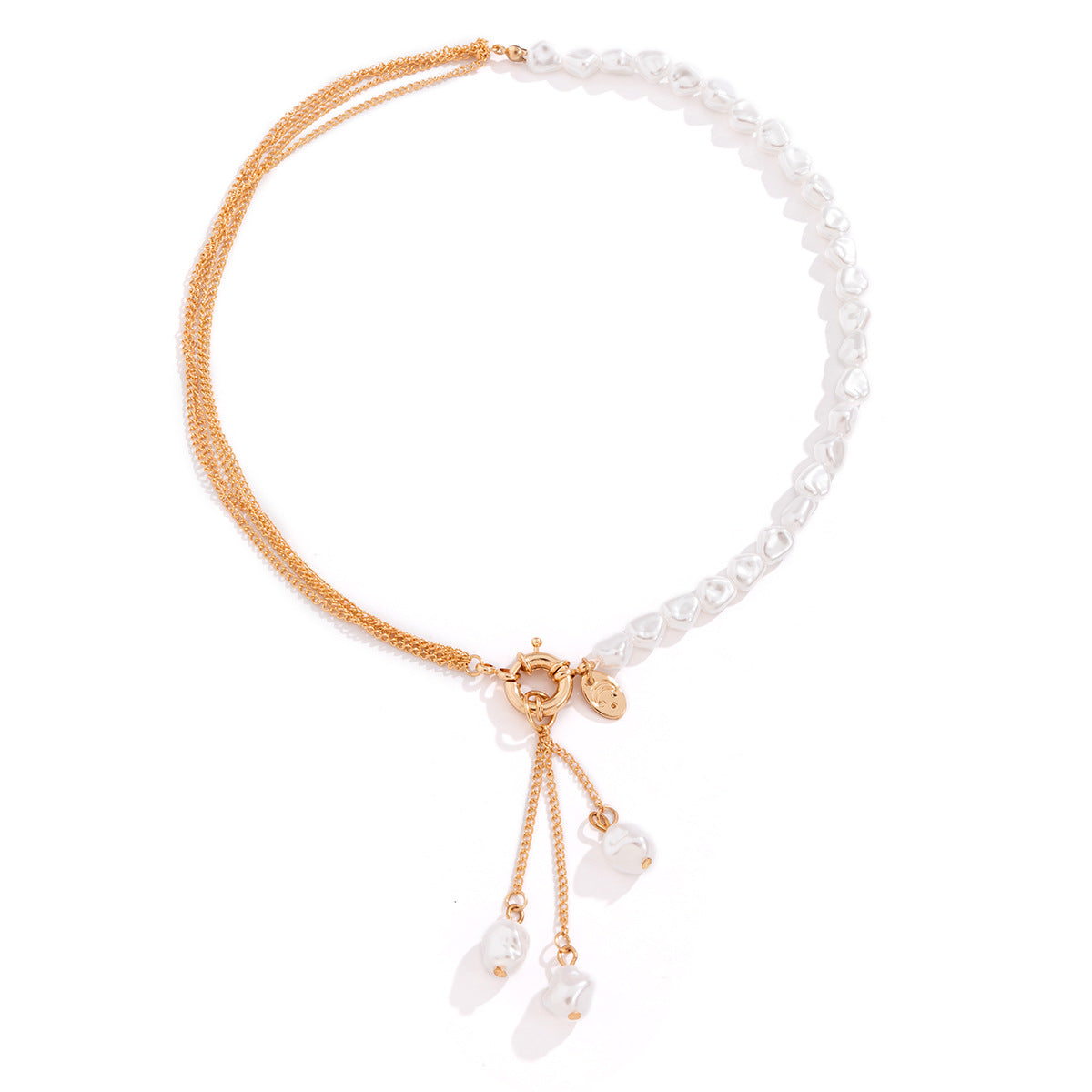 Shaped Pearl Tassel Simple Graceful Geometric Necklaces