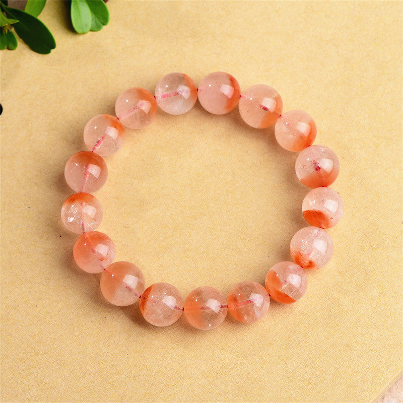 Crystal Natural Red Cornucopia Rabbit Hair Bracelets