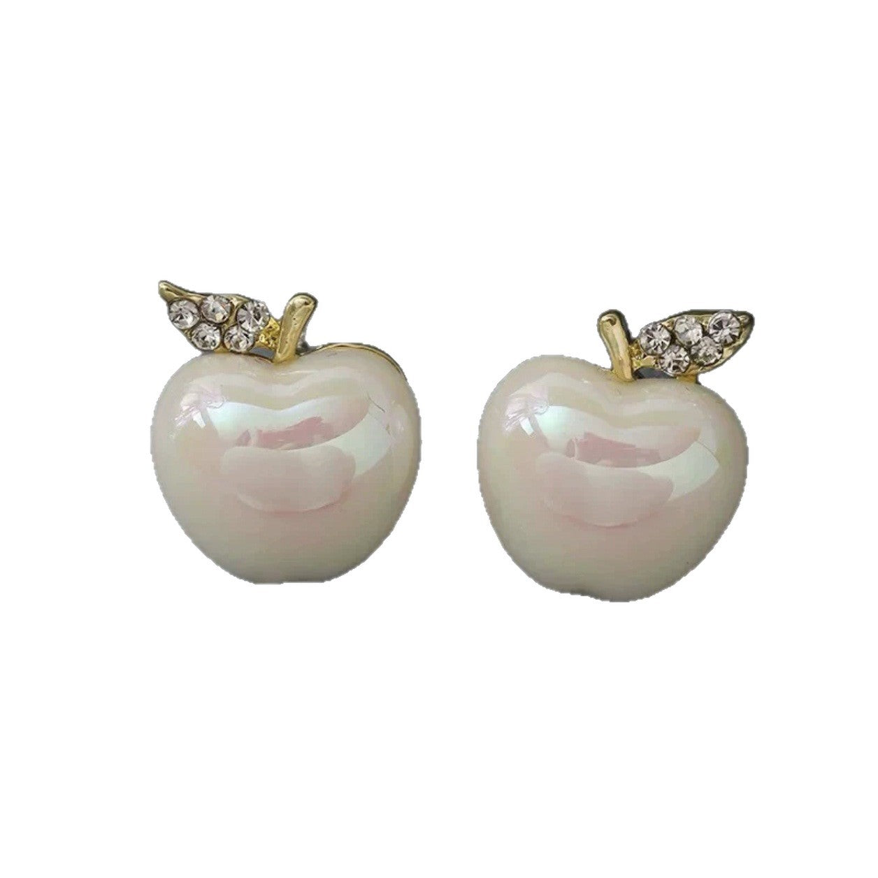 Tassel Diamond Apple Sweet Refreshing Stylish Advanced Cute Compact Stud Earrings
