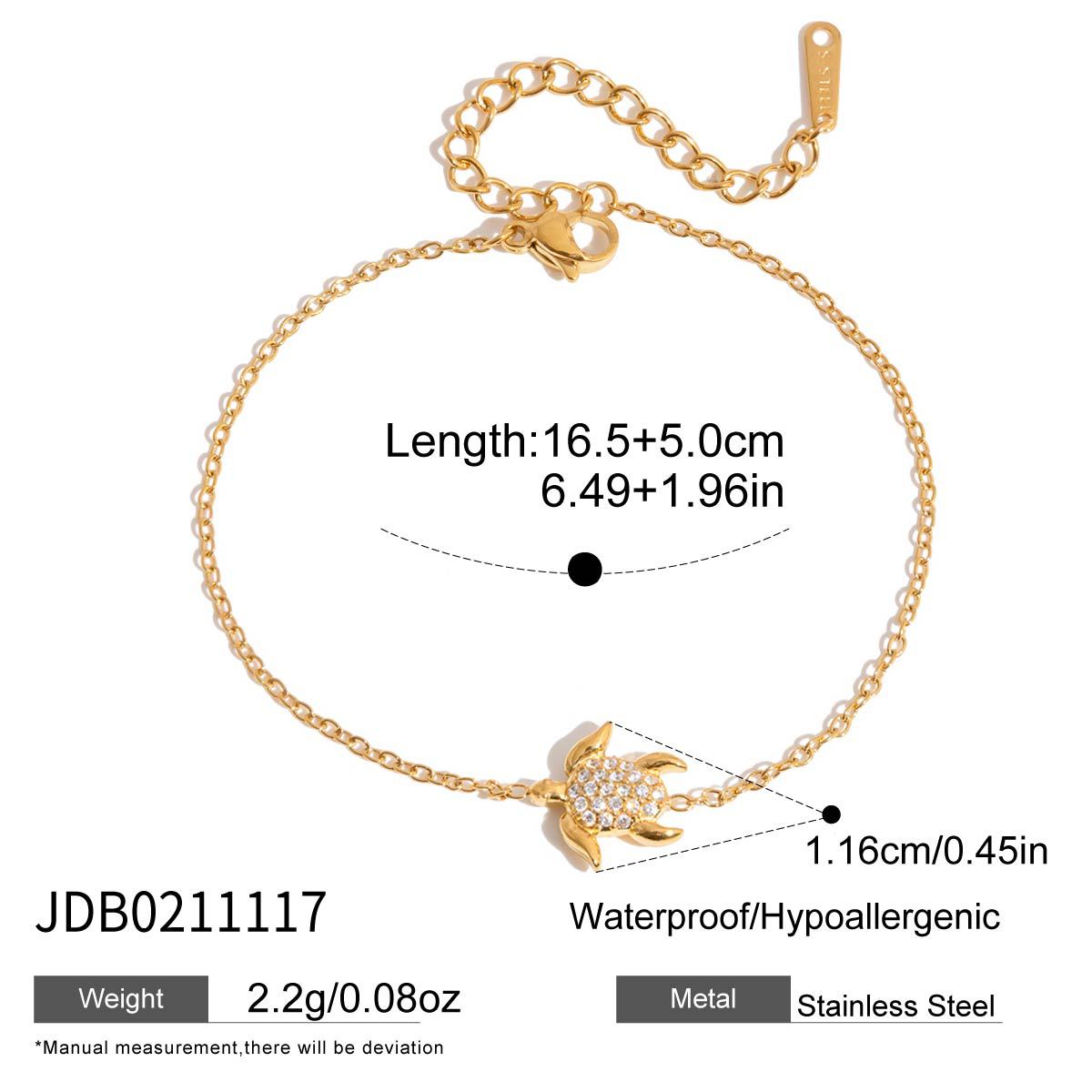 Style Gold Stainless Steel Zircon Marine Light Luxury High Necklace