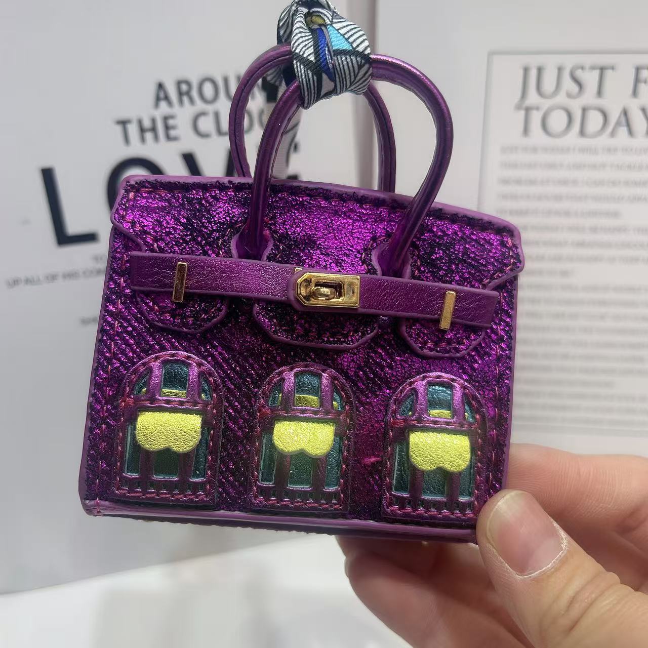 Mini Bag Window Small House Charm Hanging Ornaments