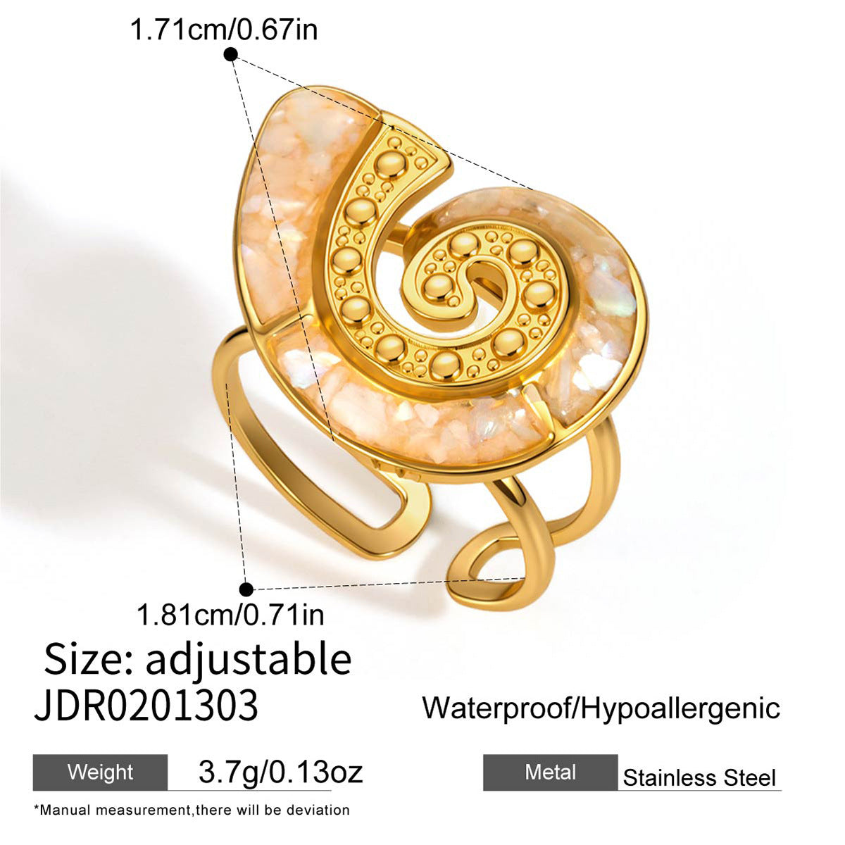 Women's Vacation Style Elegant French Advanced Dripping Stainless Rings