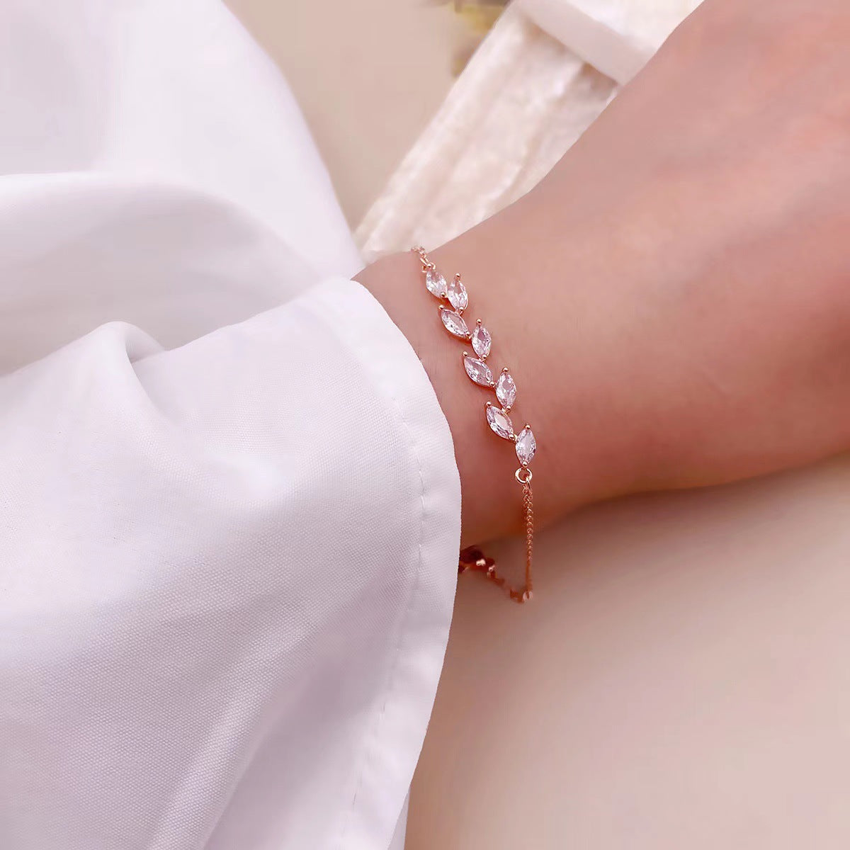 Leaf Bridal Female Korean Style Design Mori Bracelet