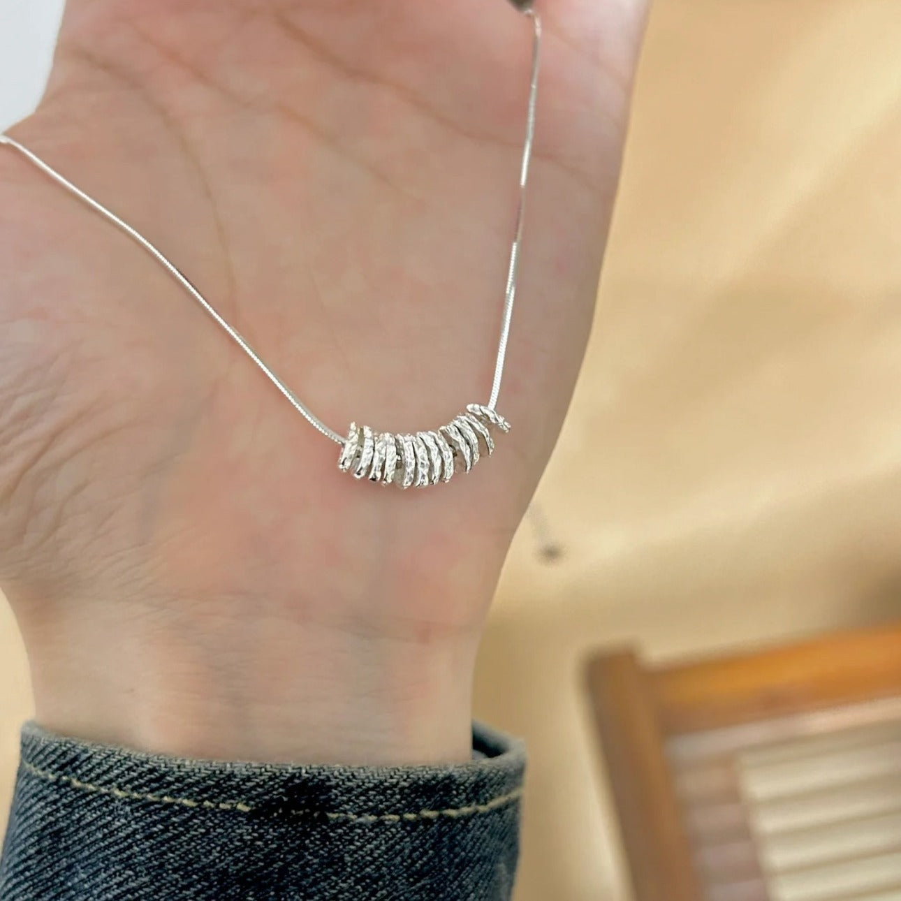 Texture Small Pieces Of Sier Female Clavicle Chain Niche Design Necklace