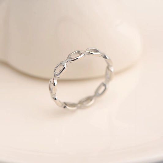 Women's Thin Korean Style Titanium Steel Gold Rings