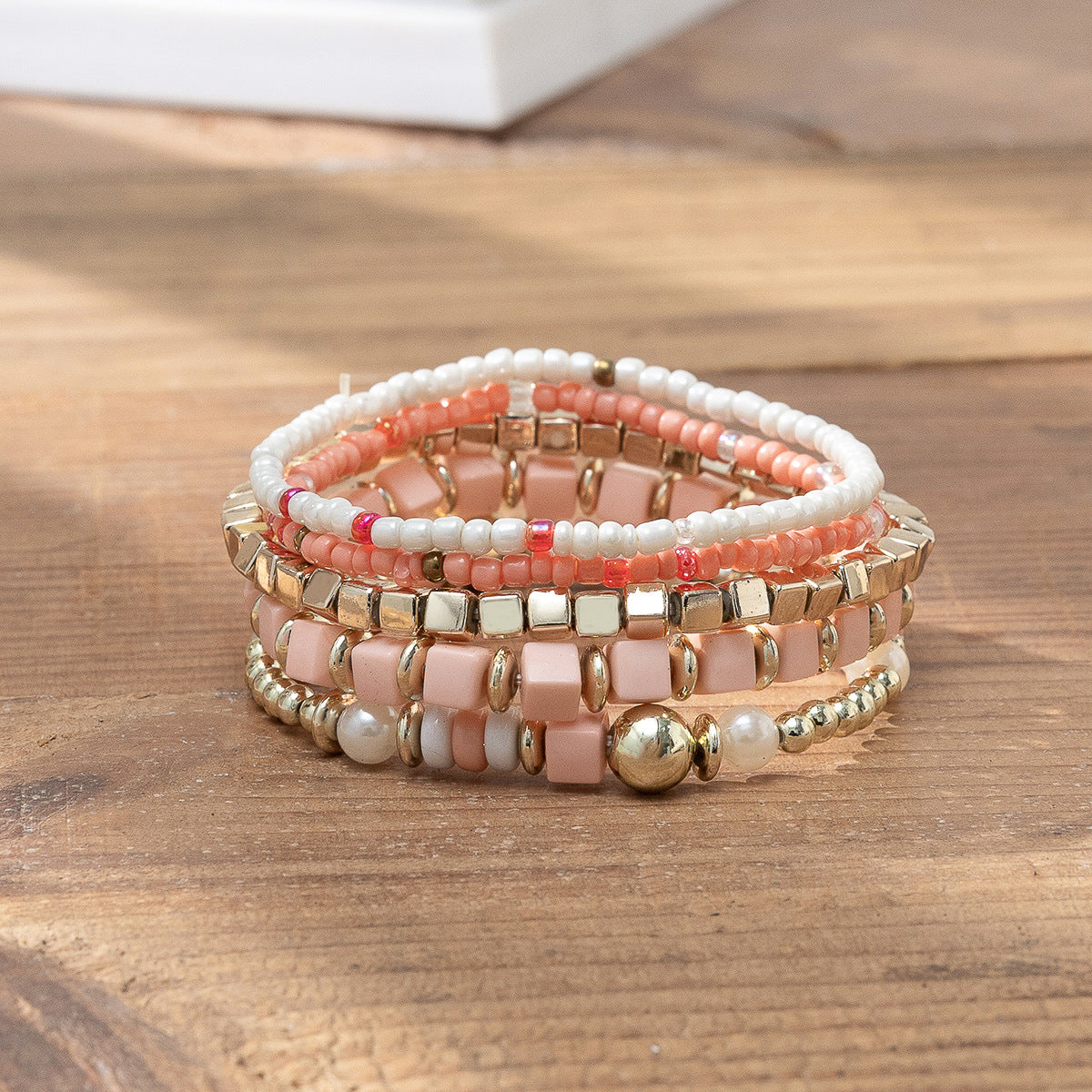 Style Bohemian Bead Design Sense Niche Contrast Bracelets