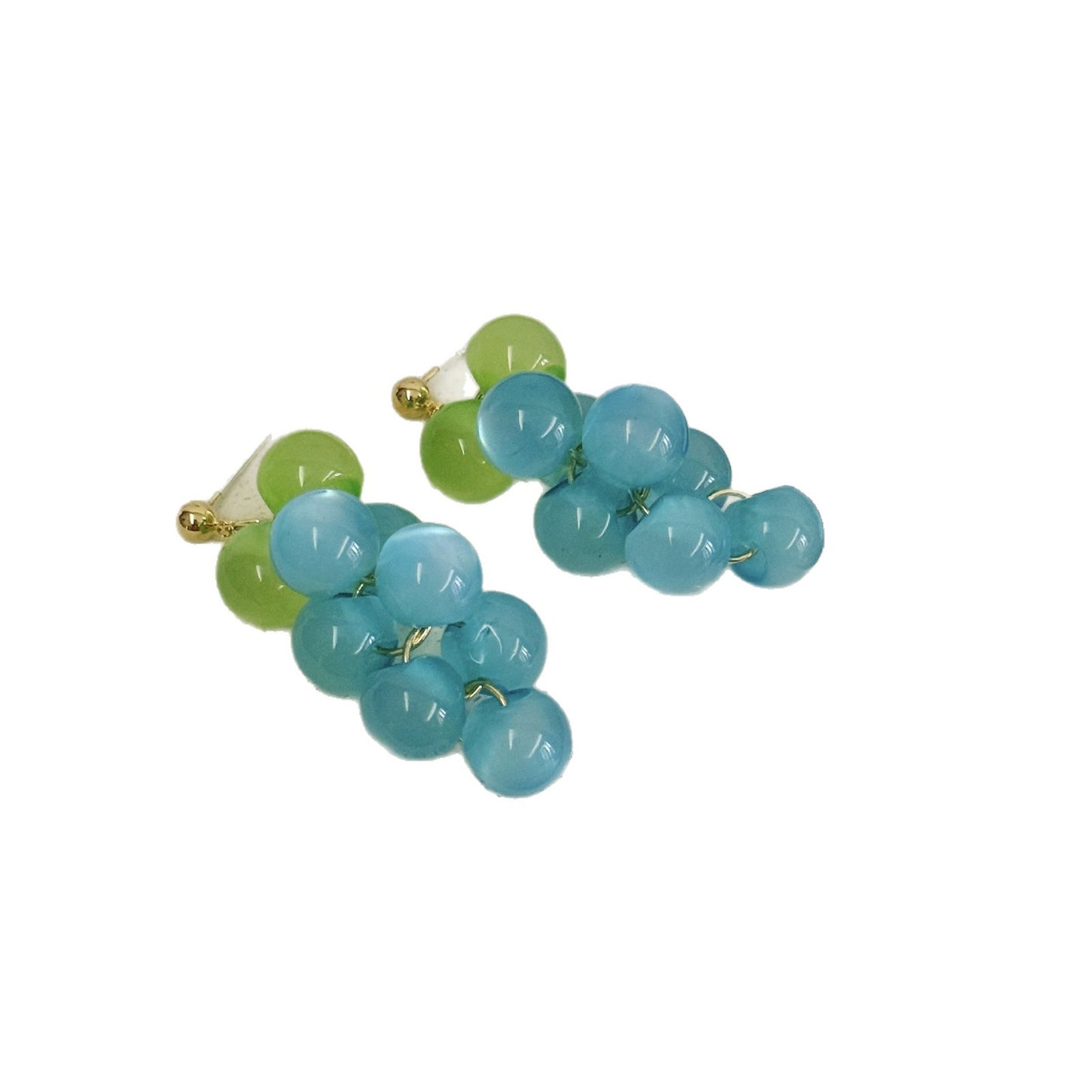 Needle Dopamine Clear Grape Beaded Female Design Sense Niche Rings